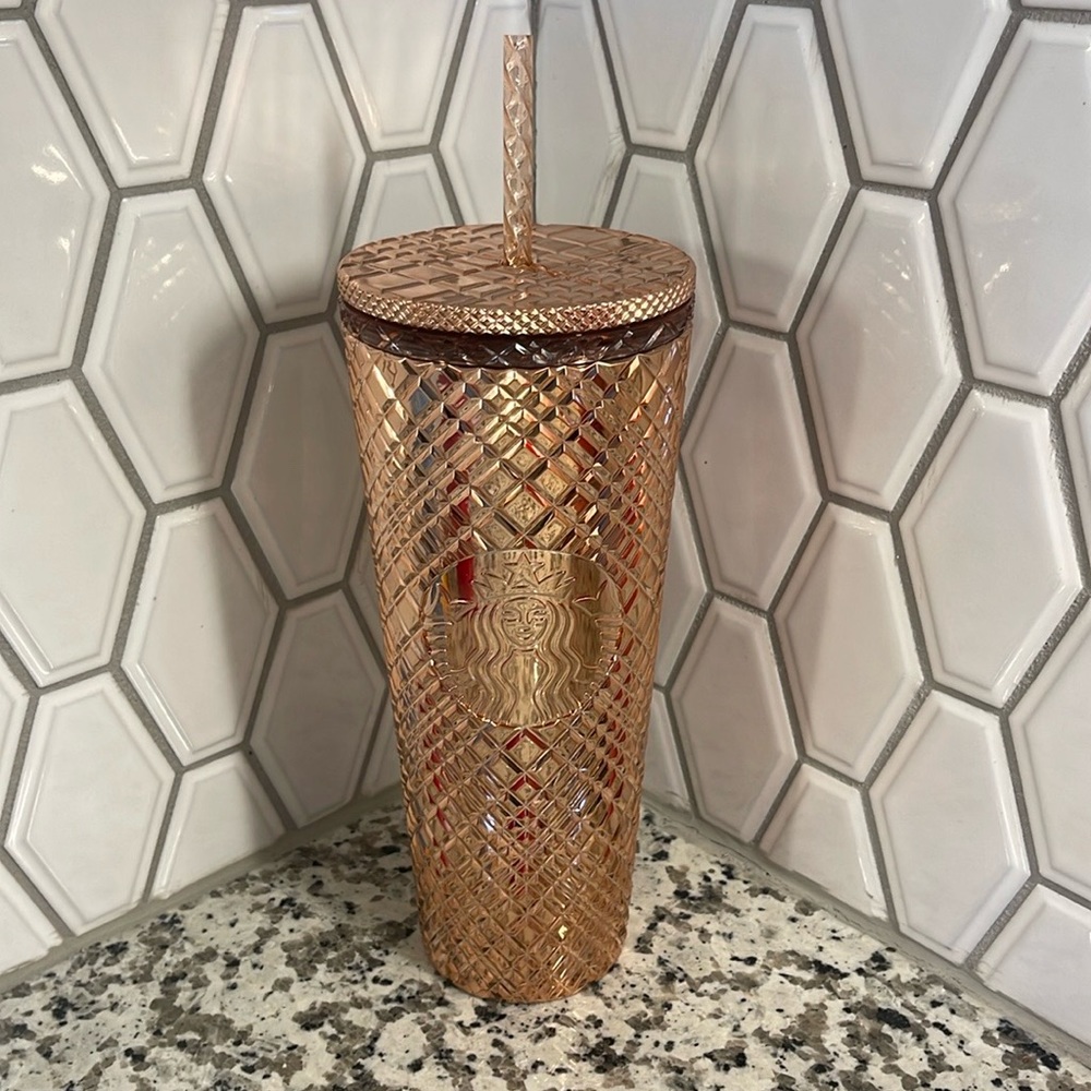 LAST ONE! Starbucks Jeweled Rose Gold 24oz Venti Tumbler